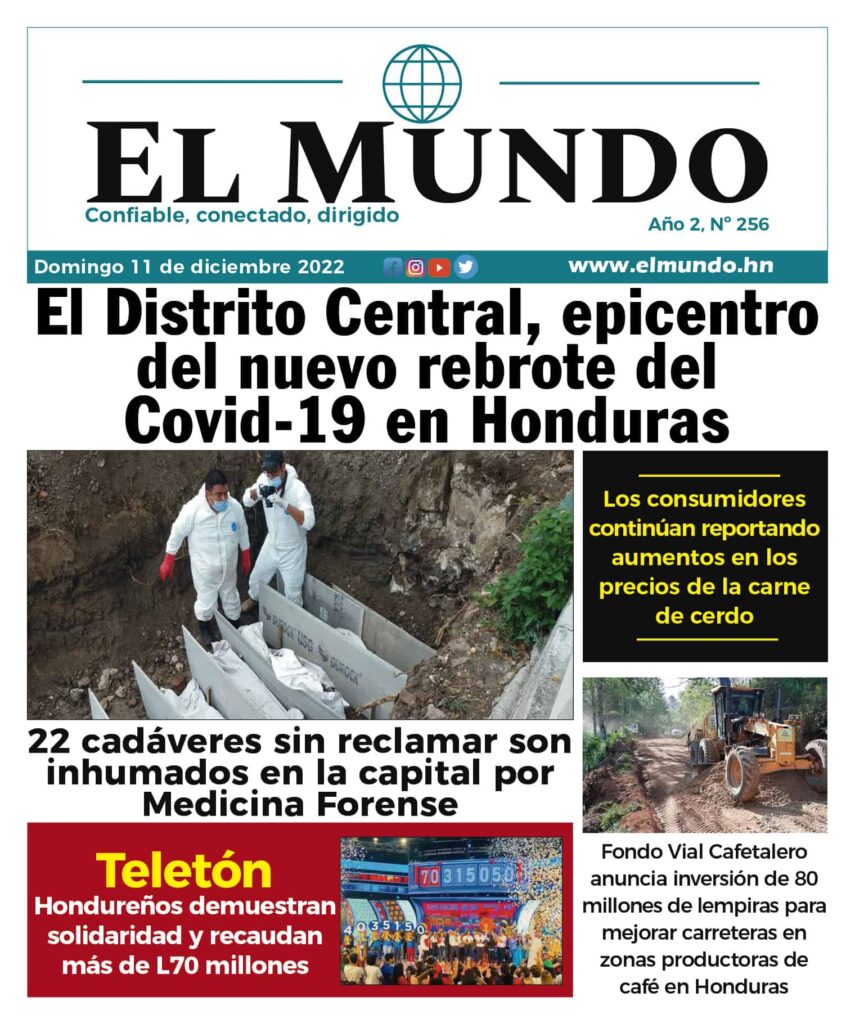 Portada) Pruebas de COVID-19 supera el 50% de positivo por rebrote |  Noticias de Honduras y el Mundo - Diario El Mundo