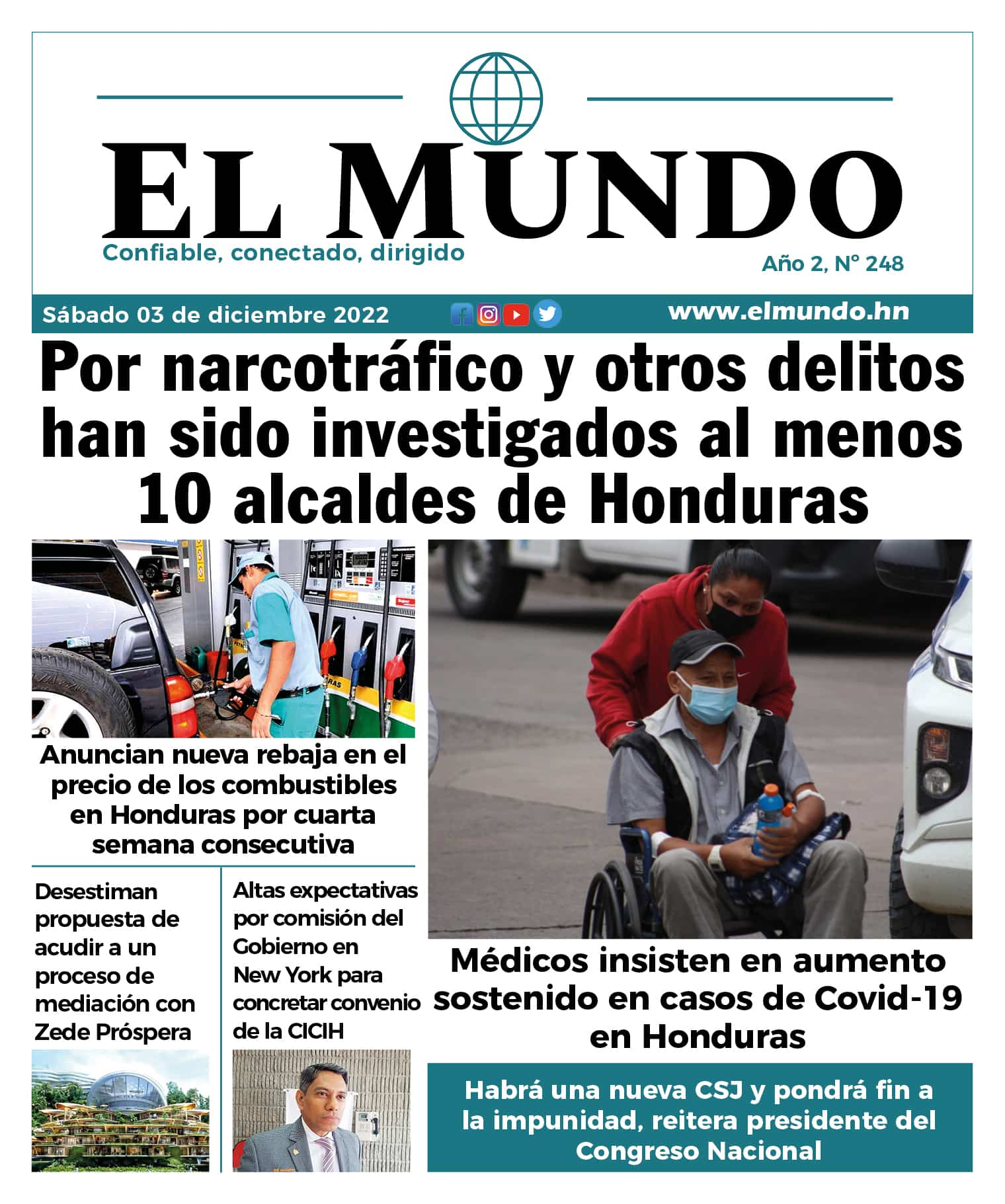 (Portada) Nueva rebaja a los combustibles en HondurasDiario El Mundo