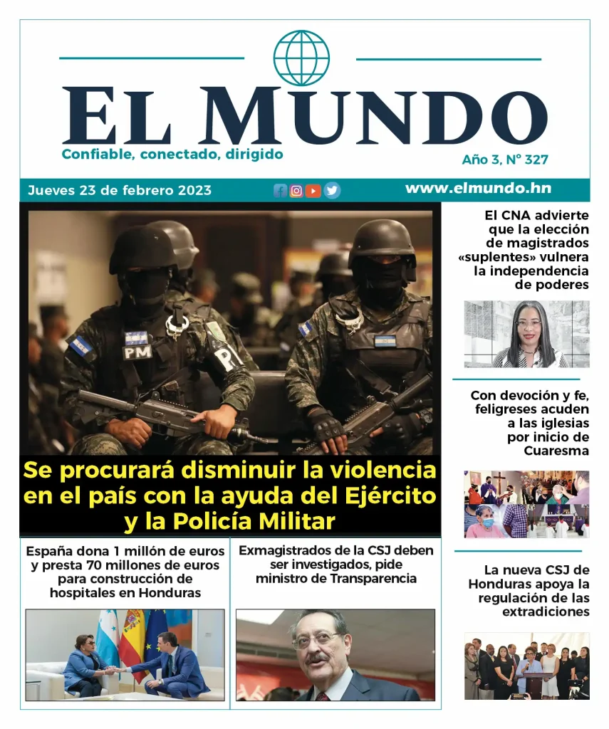 Portada) Soldados del ejército apoyarán a la PMOP a combatir la  delincuencia | Noticias de Honduras y el Mundo - Diario El Mundo